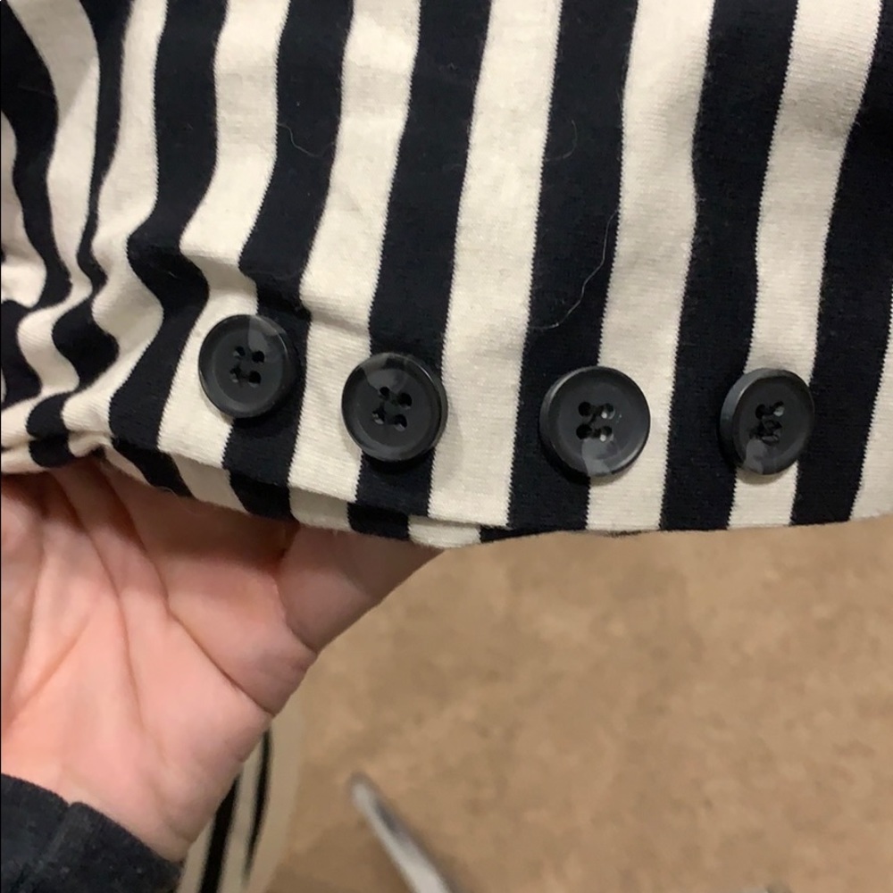 Black/white knit blazer Sz M - Picture 4 of 8